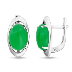 Серьги, жадеит, СП19