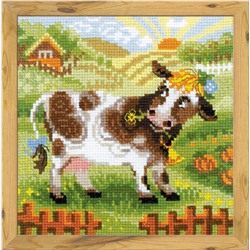 Набор для вышивания Риолис 1522 Хуторок. Коровка, 20*20 см