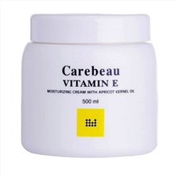 VITAMIN E Moisturizing Cream With Apricot Kernel Oil WHITE, Carebeau (ВИТАМИН Е, Увлажняющий крем с маслом косточек абрикоса БЕЛЫЙ, Кеабью), 500 мл.