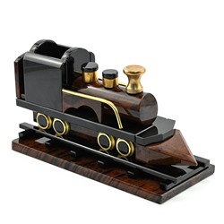 Композиция из обсидиана "Паровоз" 235*105*130мм