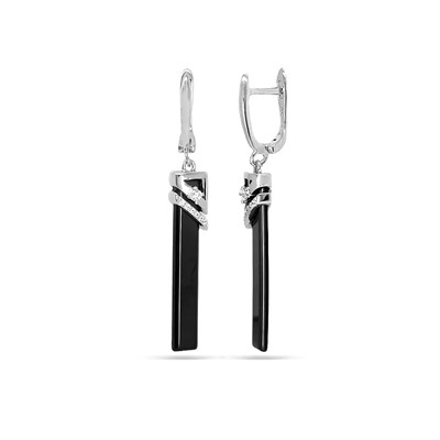 Серьги из серебра керамика, МКВА285