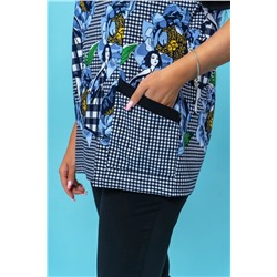 Костюм женский Текс-Плюс, цвет синий белый