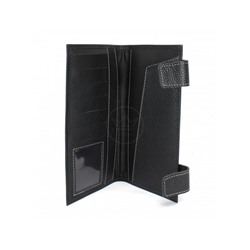 Портмоне мужское Croco-ПР-960 натуральная кожа 4 отд,  8 карм,  черный флотер (40)  238909