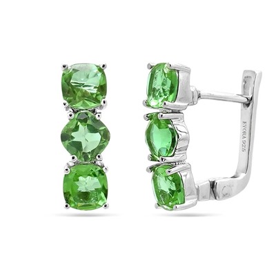 Серьги из серебра султанит, Наоми