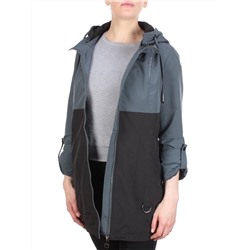 FY-197 AQUAMARINE/BLACK Ветровка женская АЛИСА (65% хлопок, 35% полиэстер) размер 52