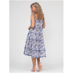 Сарафан женский Текс-Плюс, цвет синий белый бежевый