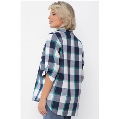 Рубашка Аланта (бело-синяя) Б14035-18М