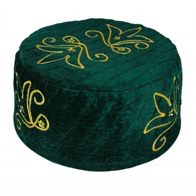 Тюбетейка татарская, бархатная, с ручной вышивкой (51)