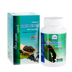 BLACK PEPPER Capsule, Kongkaherb (ЧЕРНЫЙ ПЕРЕЦ капсулы для похудения), 100 капс.