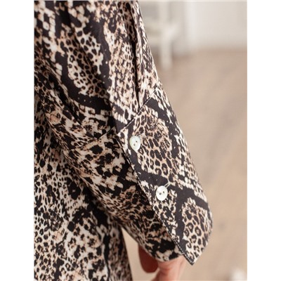 Платье на запАх из вискозы с принтом