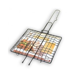 Решетка - гриль 20*20см RDG-38AN антипригарная, металлическая ручка (24)
