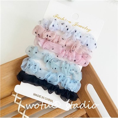 SALE! Набор аксессуаров для волос, 6 штук, горох.