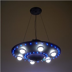 Люстра 6086 "Летающая тарелка" 6LEDх5вт 51х51х70 см