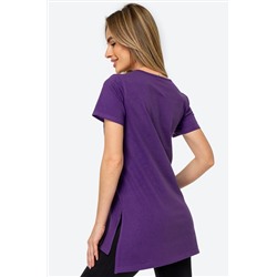 Женская удлиненная футболка с разрезами Happyfox