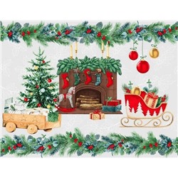 Дорожка столовая "У камина" 45*150 см. хлопок 100%