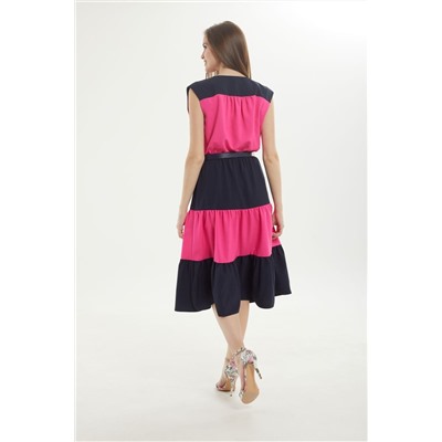 Alani Collection 1708 фуксия/т.синий, Платье