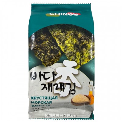 Хрустящая морская капуста в кунжутном масле Chingu, 5 г Акция