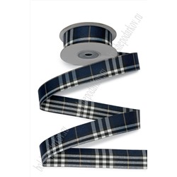 Лента декоративная двусторонняя "Клетка" 2,5 см*10 ярд (SF-7534) №1