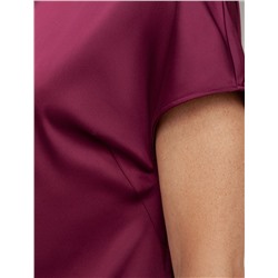 Блузка из сатина с коротким рукавом