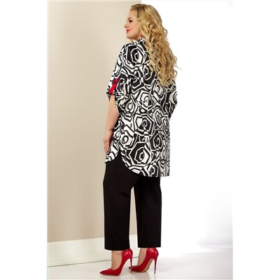 Aira Style 943 черно_белый, Брюки,  Блуза