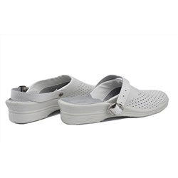 Сабо женские белые, натуральная кожа