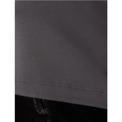 Нарядная футболка с принтом из премиального хлопка с эластаном