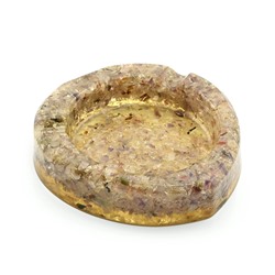 Чаша декоративная Капля из крошки аметиста какоксенита 110*110*21мм