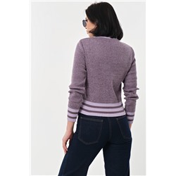 Джемпер укороченный с хлопком в составе лавандовый