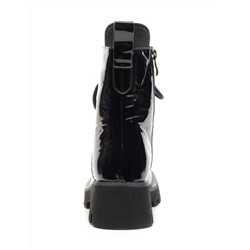 CXR124-2P BLACK Ботинки демисезонные женские (натуральная кожа, байка)