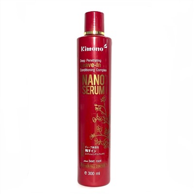 NANO SERUM, plus Beet Root, FOR HAIR FALL CONTROL, Kimono (Кондиционирующий комплекс НАНО СЕРУМ, с экстрактом корня свеклы КОНТРОЛЬ ВЫПАДЕНИЯ ВОЛОС, Кимоно), 300 мл.