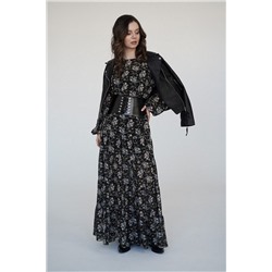 BARBARA В153 черный/цветы, Платье