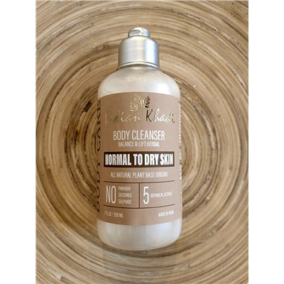 Body Cleanser BALANCE & LIFT HERBAL Normal to Dry Skin, Indian Khadi (Средство для душа БАЛАНС И ТРАВЯНОЙ ЛИФТИНГ для нормальной и сухой кожи, Индиан Кхади), 200 мл.