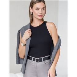 Топ из трикотажа в широкий рубчик