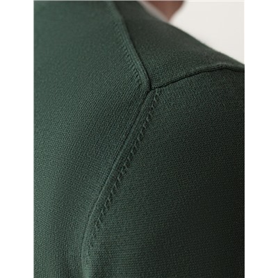 Джемпер с круглым воротом из хлопка с нейлоном