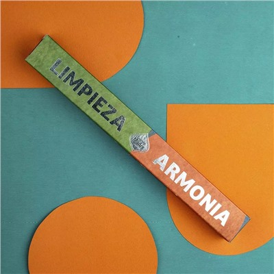 Duo Line Incense Stick CLEANING - HARMONY (Copal - Rosemary), Sagrada Madre (Благовония Линейки Дуэт, ОЧИЩЕНИЕ - ГАРМОНИЯ (Копал - Розмарин), Саграда Мадре), уп. 6 палочек