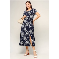 La rouge 5383 синий-(цветы), Платье