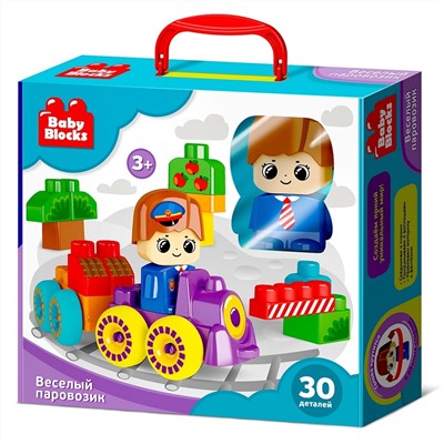 Конструктор пластиковый «Веселый паровозик» 30 деталей Baby Blocks