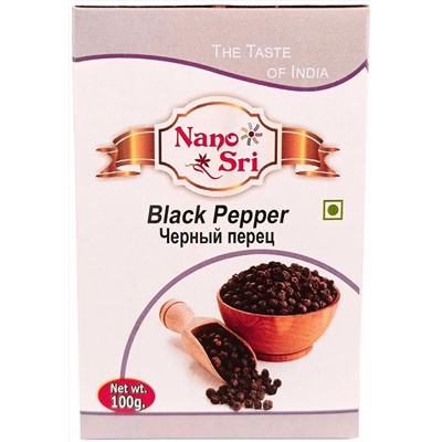 BLACK PEPPER, Nano Sri (ПЕРЕЦ ЧЁРНЫЙ горошек, Нано Шри), 100 г.