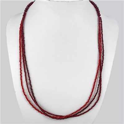 Колье, шпинель шар грань 2 , 0 гранатовая , облагор. , алпанит, КА-048