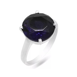 Кольцо из серебра танзанит выращ., Ю-100М49