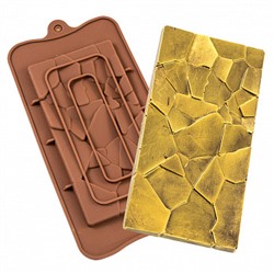 Форма силиконовая для шоколада "Ломаная плитка", 21*11 см