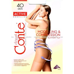 Капроновые колготки Conte ACTIVE 40 корректирующие черные