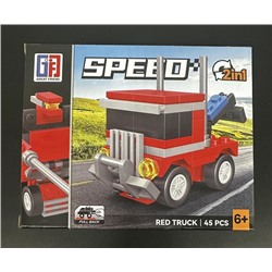 Конструктор SPEED  2в1 Машина - трансформер 45дет. 14*11см / 123-698