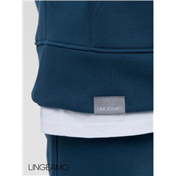 Женский худи оверсайз из футера с начесом Lingeamo темно-бирюзовый ВК-24 (23)