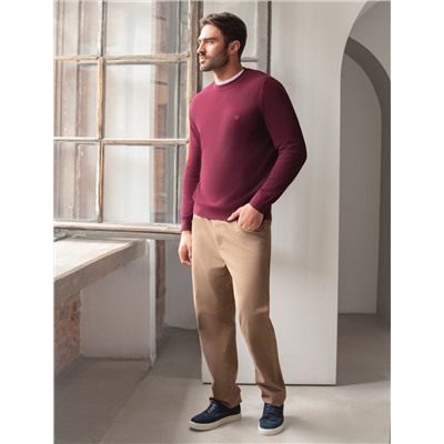 Джемпер фактурной вязки из хлопка с нейлоном