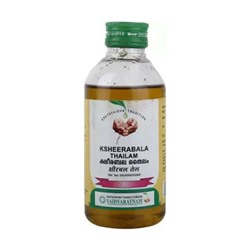 KSEERABALA THAILAM, Vaidyaratnam (Масло массажное для тела КШИРАБАЛА ТАЙЛАМ, Ваидьяратнам), 200 мл. - СРОК ГОДНОСТИ ДО 31 МАЯ 2025 ГОДА