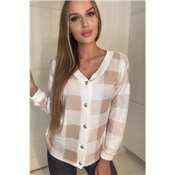 Nika.PL 09061 бежевый квадрат, Джемпер