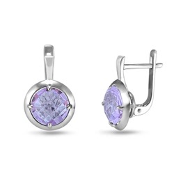 Серьги, кунцит кварц, Ю-200М47
