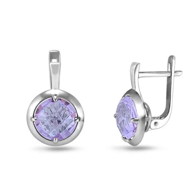 Серьги, кунцит кварц, Ю-200М47