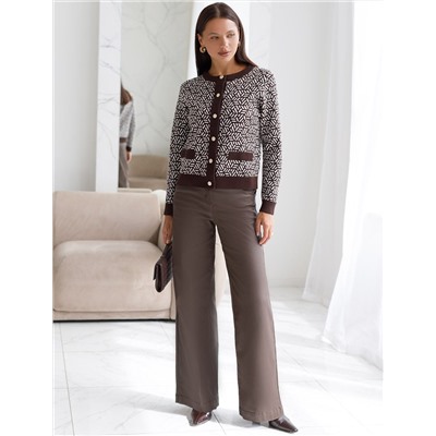 Жакет жаккардовой вязки с кашемиром